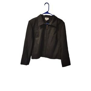 G.W Division of Graff Women's Wool Black Size 10 Zip Up Blazer